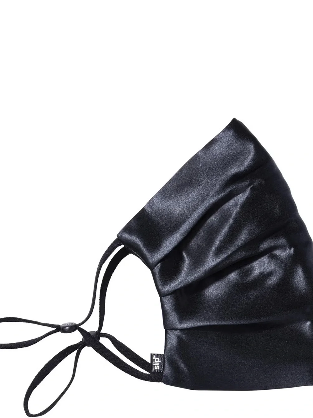 slip Silk Unisex Black Reusable Face Covering OS